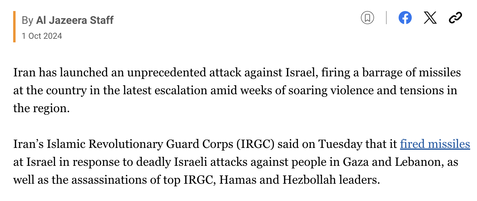 1 oct 2024 iran attacks israel