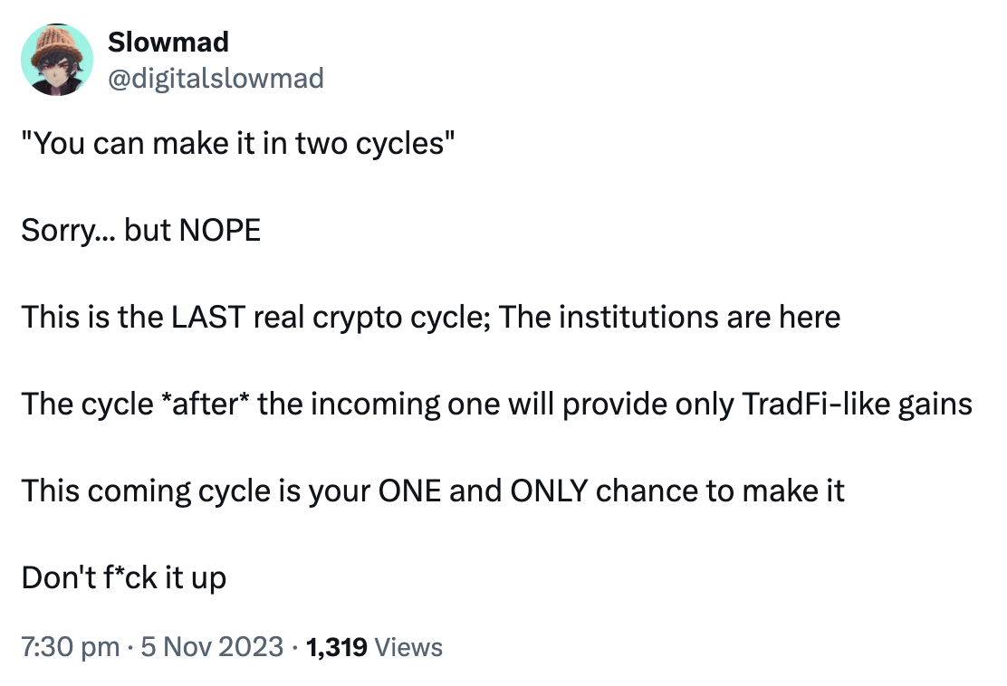 last crypto cycle